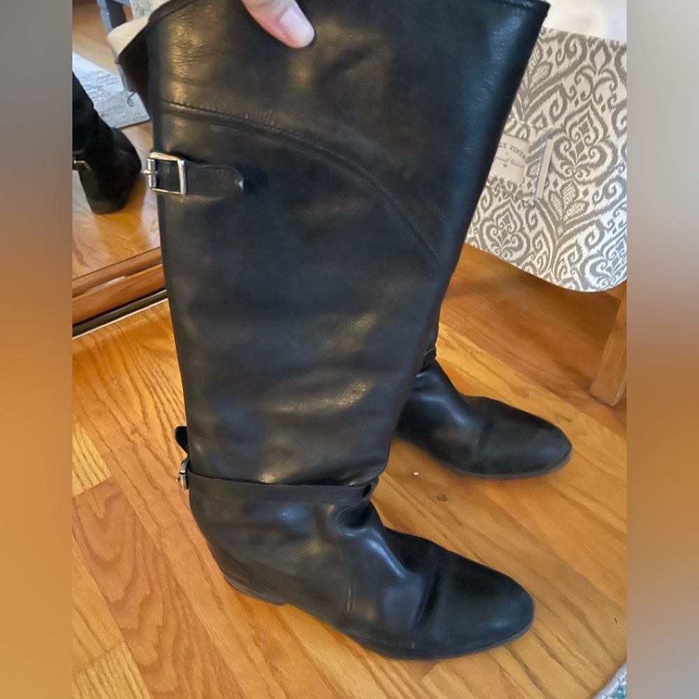 Black frye boots size 10